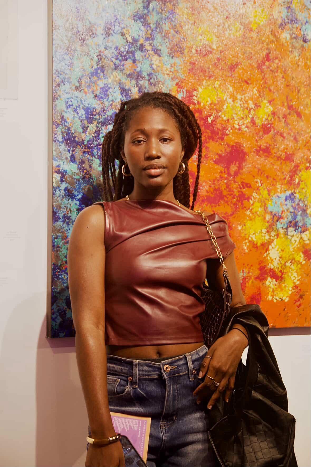 Avec l’Artiste Peintre Ivoirienne basée à New-York Angela Koua Houphouët